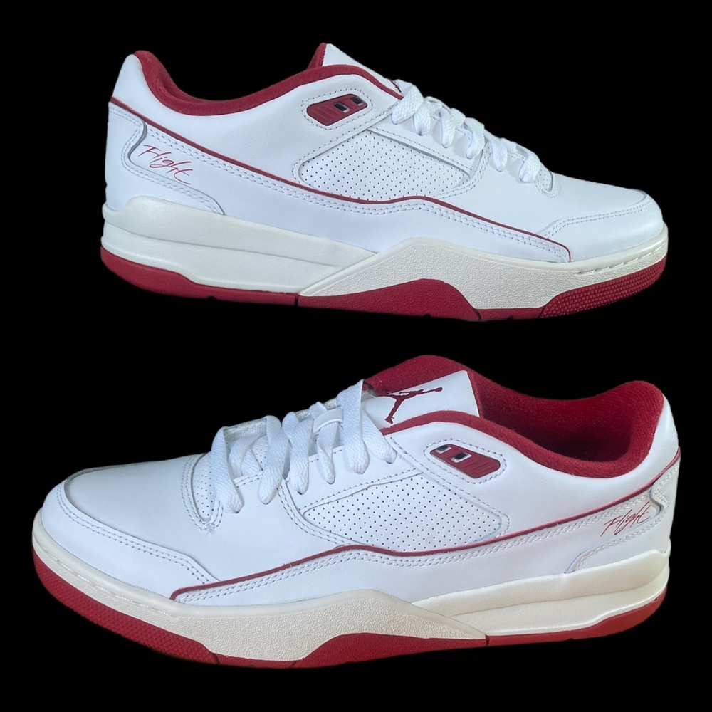 Nike Air Jordan Flight Court Men's White and Red Sneakers *NEW* size 11 - Picture 5 of 14